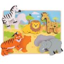 Bigjigs Toys - Formaberakó puzzle Szafari - JátékManufaktúra