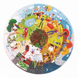 Bigjigs Toys - Kör alakú padlópuzzle Négy évszak (50 db) - JátékManufaktúra