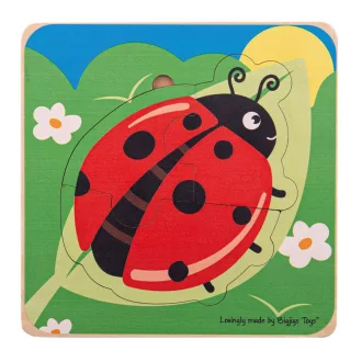 Bigjigs Toys - Beillesztős puzzle, Katicabogár életciklusa - JátékManufaktúra