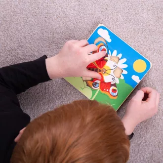Bigjigs Toys - Beillesztős puzzle, Pillangó életciklusa - JátékManufaktúra
