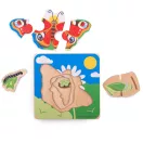 Bigjigs Toys - Beillesztős puzzle, Pillangó életciklusa - JátékManufaktúra