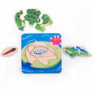 Bigjigs Toys - Beillesztős puzzle, Béka életciklusa - JátékManufaktúra