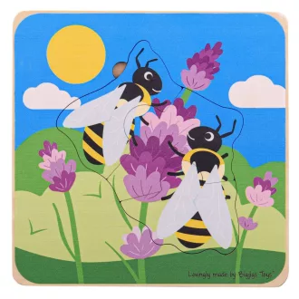 Bigjigs Toys - Beillesztős puzzle: A méh életciklusa - JátékManufaktúra