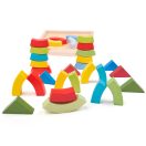 Bigjigs Toys - Fa építő szett ívek és háromszögek - JátékManufaktúra