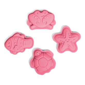 Bigjigs Toys - Szilikon homokozó forma rózsaszín (Coral) - JátékManufaktúra