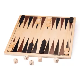 Bigjigs Toys - Fa backgammon - JátékManufaktúra