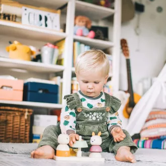 Bigjigs Baby - Ragasztós motorikus játék róka és nyuszi - JátékManufaktúra