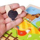 Bigjigs Toys - Hangos formaberakó Tanyasi állatok - JátékManufaktúra