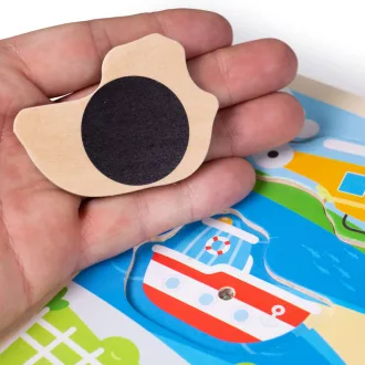 Bigjigs Toys - Hangos formaberakó Közlekedés - JátékManufaktúra