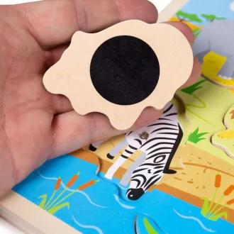 Bigjigs Toys - Hangos formaberakó Safari - JátékManufaktúra
