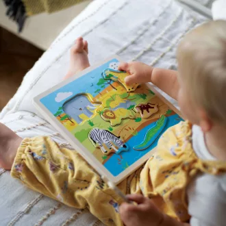 Bigjigs Toys - Hangos formaberakó Safari - JátékManufaktúra
