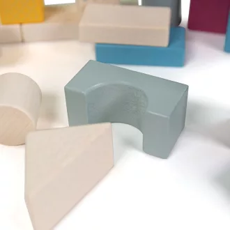 Bigjigs Toys - Vödör építőkockákkal, 50 db - JátékManufaktúra