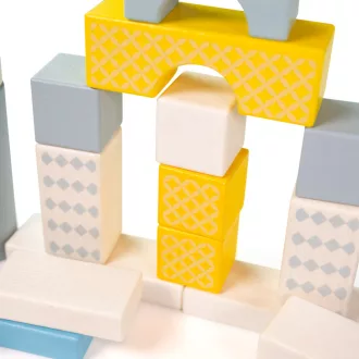 Bigjigs Toys - Vödör építőkockákkal, 50 db - JátékManufaktúra