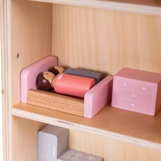 Bigjigs Toys Nyitható babaház bútorokkal - JátékManufaktúra