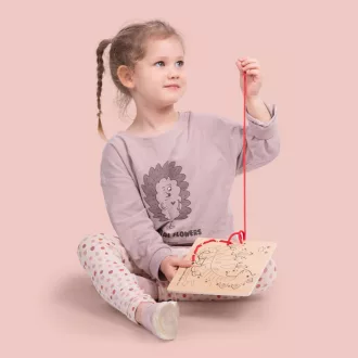 Bigjigs Toys - Fűzős játék számok szerint: Dinoszauruszok - JátékManufaktúra