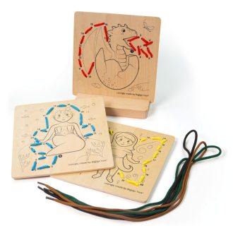 Bigjigs Toys - Számozott fűzős játék Mesék - JátékManufaktúra