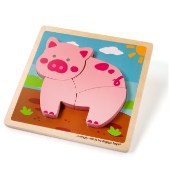 Bigjigs Toys - Formaberakó puzzle Malacka - JátékManufaktúra