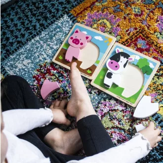 Bigjigs Toys - Formaberakó puzzle Malacka - JátékManufaktúra
