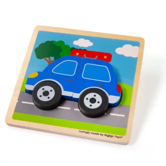 Bigjigs Toys - Formaberakó puzzle Autó - JátékManufaktúra