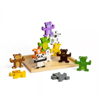 Bigjigs Toys - Motorikus egyensúlyozó játék Vadállatok - JátékManufaktúra