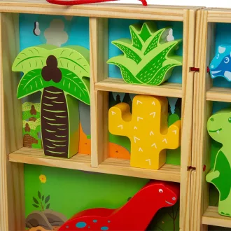 Bigjigs Toys - Játékkészlet dobozban, Dínók - JátékManufaktúra