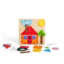 Bigjigs Toys - Fűzős játék Geometriai formák - JátékManufaktúra