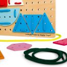Bigjigs Toys - Fűzős játék Geometriai formák - JátékManufaktúra
