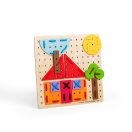 Bigjigs Toys - Fűzős játék Geometriai formák - JátékManufaktúra