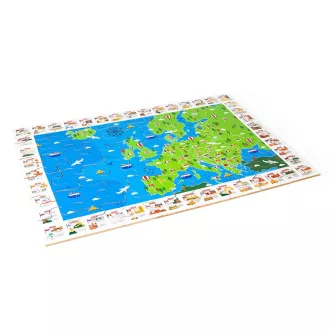 Bigjigs Toys - Európai nevezetességek puzzle - JátékManufaktúra