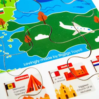 Bigjigs Toys - Európai nevezetességek puzzle - JátékManufaktúra