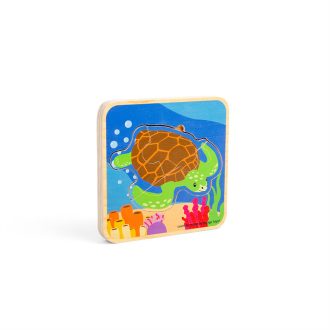 Bigjigs Toys - Teknős életciklusa puzzle - JátékManufaktúra
