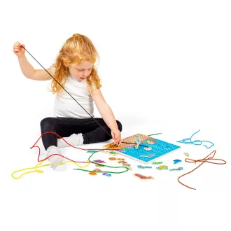 Bigjigs Toys - Fűzős tábla Tenger - JátékManufaktúra