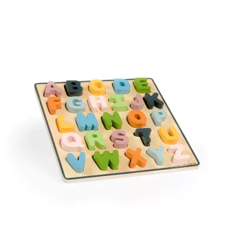 Bigjigs Toys - Fa puzzle nagybetűk - ABC - JátékManufaktúra