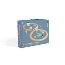 Bigjigs Toys - Fa vonatpálya erdő mellett - JátékManufaktúra