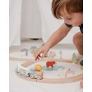 Bigjigs Toys - Fa vonatpálya erdő mellett - JátékManufaktúra