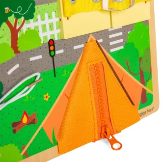 Bigjigs Toys - Motorikus tábla mindennapi készségek - JátékManufaktúra