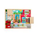 Bigjigs Toys - Fa motorikus tábla reteszekkel és zárakkal - JátékManufaktúra