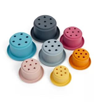 Bigjigs Toys - Toronyépítő poharak - JátékManufaktúra