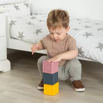 Bigjigs Toys - Szilikon érzékelő kockák - JátékManufaktúra