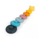 Bigjigs Toys - Szilikon építő torony Macska - JátékManufaktúra