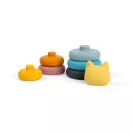 Bigjigs Toys - Szilikon építő torony Macska - JátékManufaktúra