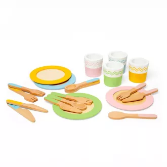 Bigjigs Toys - Fa szervírozó készlet - JátékManufaktúra