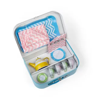Bigjigs Toys - Teáskészlet bőröndben - JátékManufaktúra