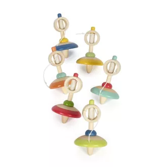 Bigjigs Toys - Fa pörgettyű madzaggal 1 db - JátékManufaktúra