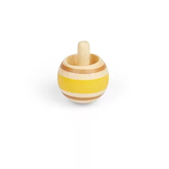 Bigjigs Toys - Csíkos fa pörgettyű 1 db - JátékManufaktúra