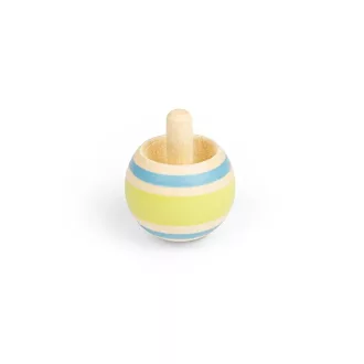 Bigjigs Toys - Csíkos fa pörgettyű 1 db - JátékManufaktúra