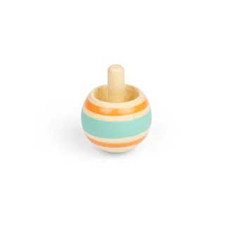 Bigjigs Toys - Csíkos fa pörgettyű 1 db - JátékManufaktúra