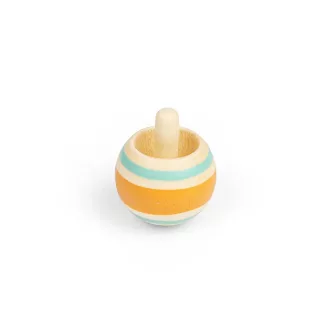 Bigjigs Toys - Csíkos fa pörgettyű 1 db - JátékManufaktúra