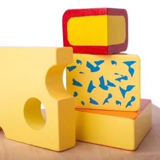 Bigjigs Toys - Fa sajttál - JátékManufaktúra