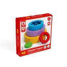 Bigjigs Toys - Fa virág torony építő - JátékManufaktúra
